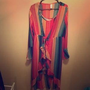 High-Low Maxi Colorful Dress